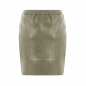 Mobile Preview: Coster Copenhagen, Skirt in leather with elastic in waist, night green